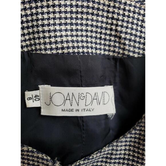 Joan & David Italian Black & white Wool Women's Jacket Coat Vintage Size 40/6 - Picture 7 of 8